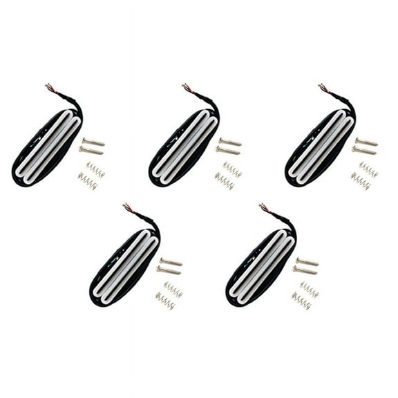 5X Hot Rail Pickups Double Track 11K Alnico5 Guitar Pickup Fit Electric Guitar, White