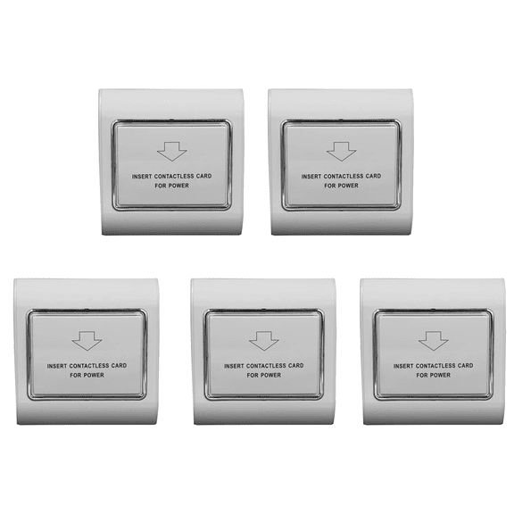 5X Hotel Power Switch Delayed Power Off Energy-Saving Induction Card Three-Wire Induction 40A Low Frequency 220V,5 x Hotel power switch,White