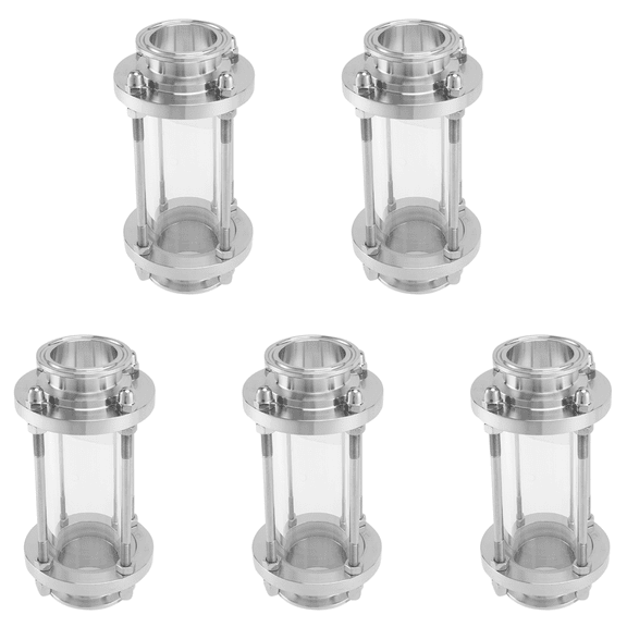 5X In-Line Sight Glass with Clamp End,Flow Sanitary Straight Sight Glass SUS316 1.5 Inch Clamp Type (Flow Pipe OD 38MM)