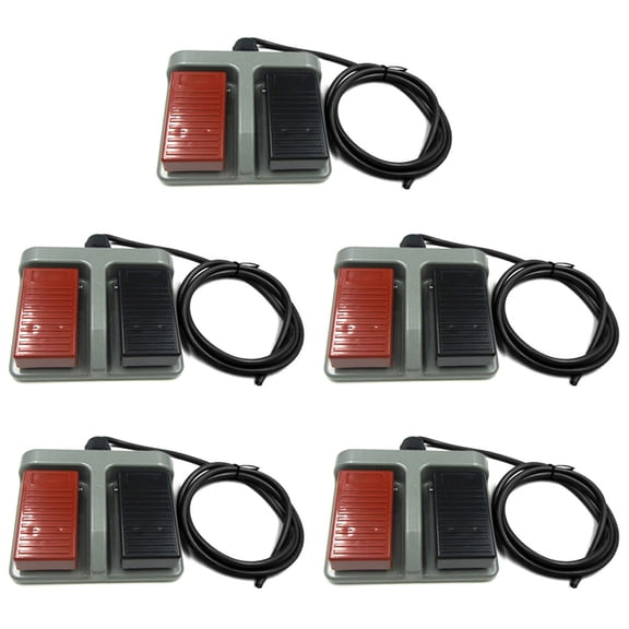 5X Instant Plastic Foot Switch Infinite Double Pedal Two-Way Dual-Use Tumble Switch,5 x Foot switch,Gray