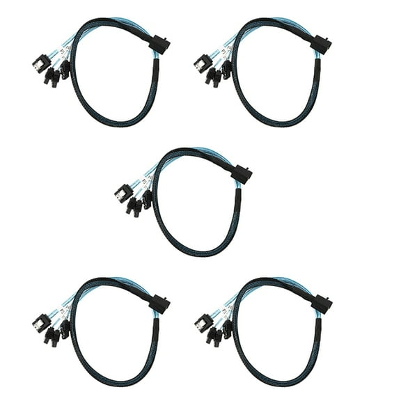 5X Internal Mini SAS to Cable, SFF-8643 to Forward Breakout Compatible with Controller Hard Drive (1.6Ft)