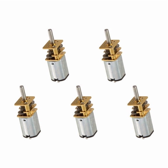 5X JA12-N20 Model DC 12V 100RPM Torque Mini Motor Silver+Gold,5 x ,Silver & Gold
