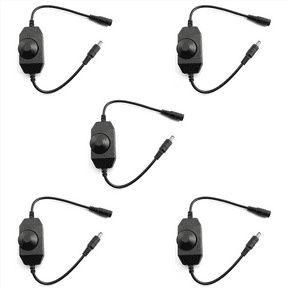 5X LED Bar Light Dimmer, DC 12V-24V 6A Dimmer Switch, Suitable for LED Bar Light, LED Rope Light 3528, 5050, 5630(Black)