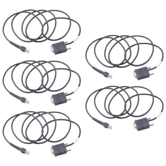 5X LS2208 RS232 Serial Cable CBA-R01-S07PAR Barcode Scanner LS2208 6.5 Feet