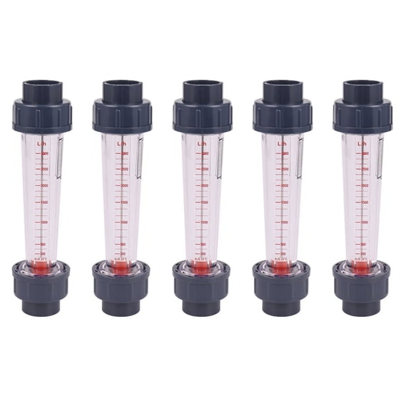 5X LZS-25 Flow Meter Plastic Tube Type 300-3000L/H Water Rotameter Liquid Flowmeter Measuring Tools for Chemical Light