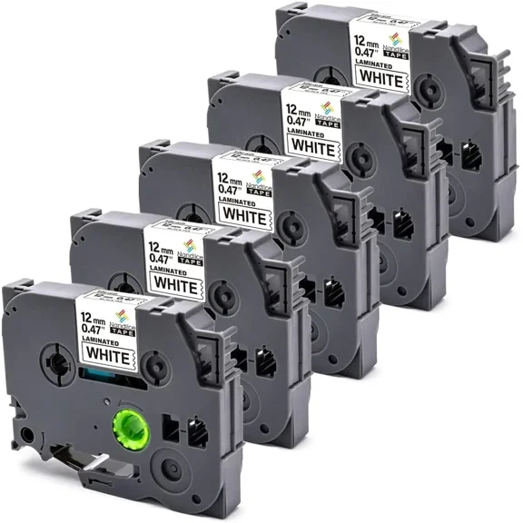 5X Label Maker Tape 12Mm For Brother Genuine P-Touch Tz-231 Tze-231 Pt-D210