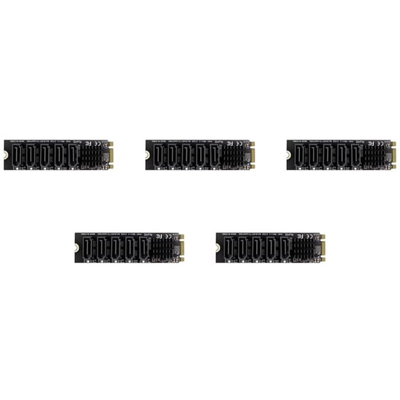 5X M.2 NGFF B-Key  Change 5 Port Expansion Card 6Gbps Expansion Card JM575 Chipset