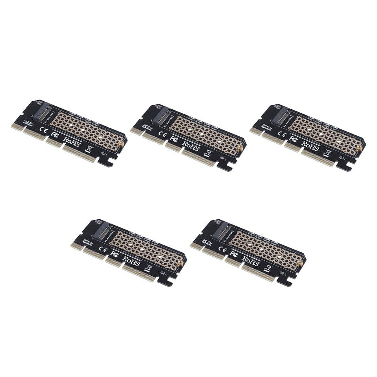 5X M.2 NVMe SSD NGFF to PCIE 3.0 X16 Adapter M Key Interface Card Suppor PCI 2230-2280 Size M.2