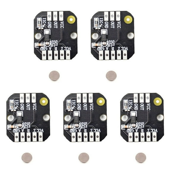 5X MT6701 Magnetic Encoder Module PWM/ Brushless Motor Encoder ABZ Mode 1024 Lines Replaces AS5600 Module