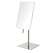 Jerdon Rectangular Tabletop Vanity Mirror - Makeup Mirror with 3X Magnification - Polished Chrome Finish - 5 by 8 - Model JP358C
