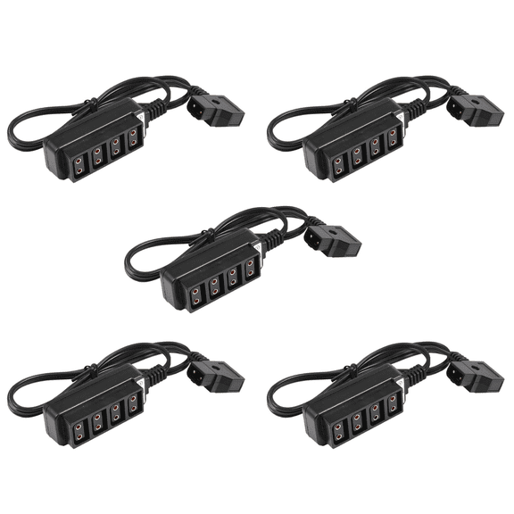 5X Male D-Tap B Type Power Dtap Tap to 4 Female P-Tap Ptap Hub Adapter Electric Splitter for Photography Power