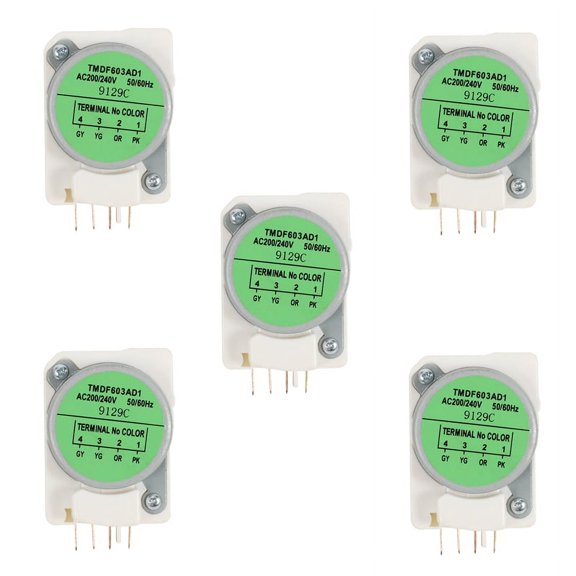 5X Mechanical Defrosting Timer for Refrigerator Parts TMDF603AD1 Refrigerator Defrosting Timer,5 x TMDF603AD1 Refrigerator Defrosting Timer,white