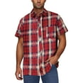 thumbnail image 1 of 5X Mens Shirts Big & Tall M-5X Plus Size Short Sleeve Tshirts Shirt with Pocket Button-Down Collared Casual Plaid Printed Going-Out Work Tees Tops, 1 of 3