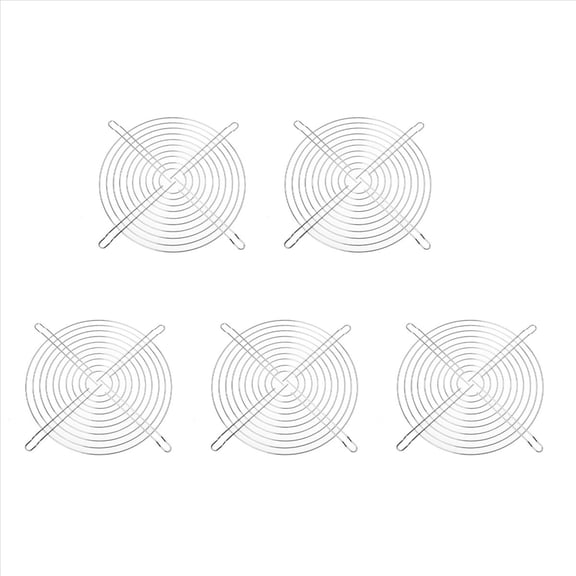 5X Metal PC Computer Case Fan Grill Finger Guard Protection 200mm,5x Fan Metal Finge,Silver Tone