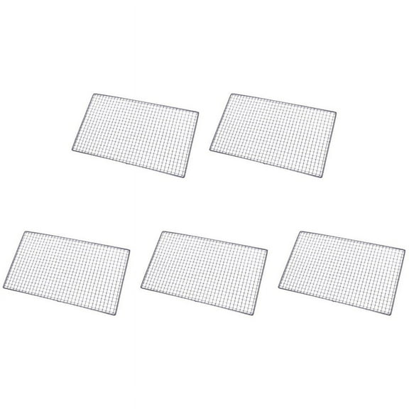 5X Metal Squares Holes Grilling Barbecue Wire Mesh 30cm X 45cm