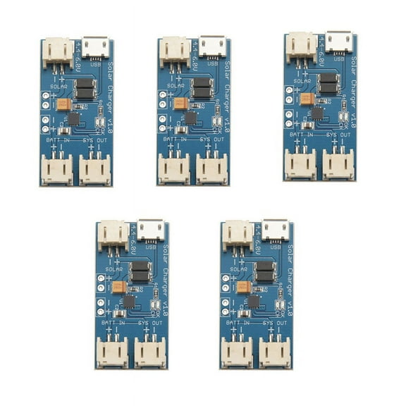 5X Mini Solar Lipo Charger Board CN3065 Lithium Battery Charger Board Module,5 x module,blue
