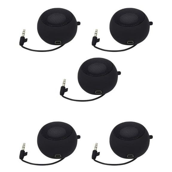 5X Mini Speaker Portable Rechargeable Travel Speaker with Aux Input Wired 3.5mm Headphone Jack