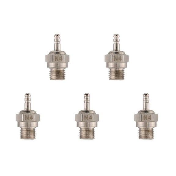 5X N4 Glow Plug for 1/10 Rc Car Boat,5 x glow plug N4,Color of the photo