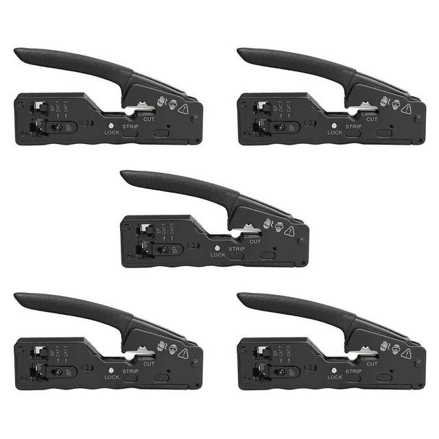5X Network Cable Crimper RJ45 Crimp Tool Cutter Stripper for Rj45 Cat7