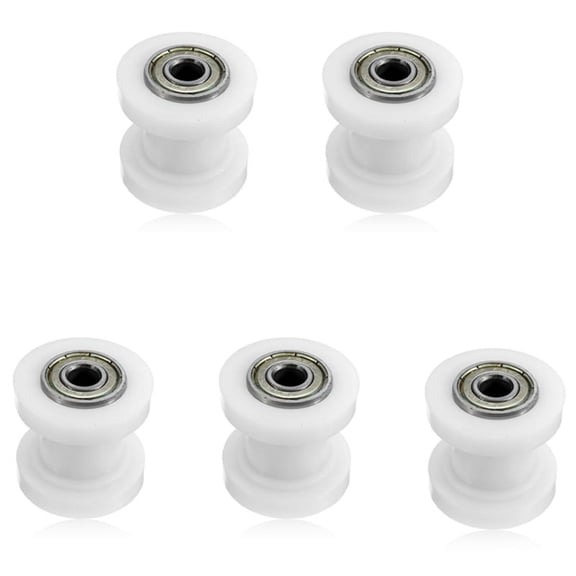 5X Off-Road Motorcycle Retrofit Chain Guide Sprocket Chain Tensioner Rolling Wheel Suitable for the XR CRF KLX110(White),5 * chain roller,white