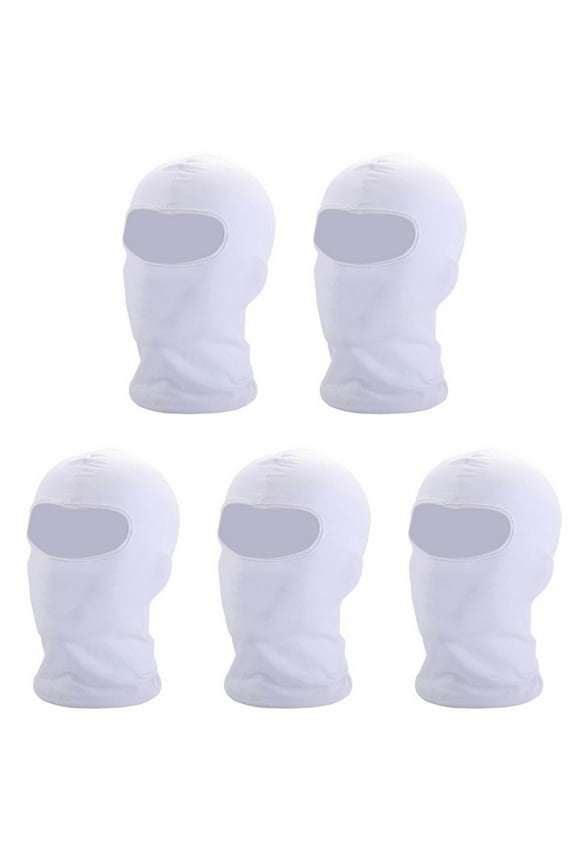 5X Outdoor Full Face Mask Spandex Thin Motorcycle Cycling Ski Mask White