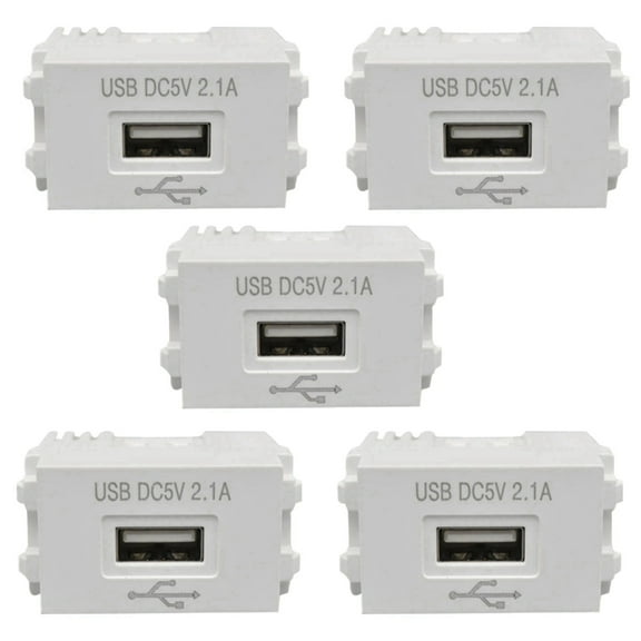 5X Phone Charging Panel USB Power Module 220V Socket 5V Transformer 2.1A USB Charging Power Socket Switching Adapter