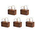 thumbnail image 1 of 5X Picnic Woven Basket Wicker Storage Bag Handle Folded Fruit Shopping Food Handle Rattan Grass Foldable Bamboo Basket B, 1 of 7