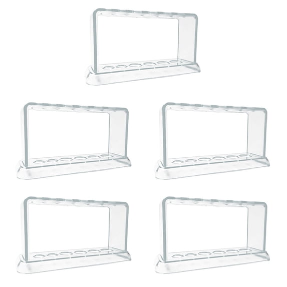 5X Plastic Clear Test Tube Rack 6 Holes Stand Lab Test Tube Stand Shelf ...