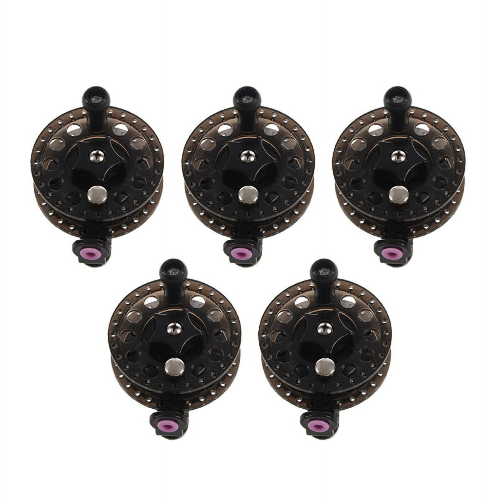 5X Plastic Ice Fishing Reels Fly Fishing Tackle Round Wheel Fishing