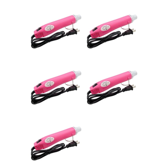 5X Portable Hot Air Machine Mini Hot Air Machine Hot Air Machine for Embossing Shrink Wrapping Drying Paint US Plug Pink