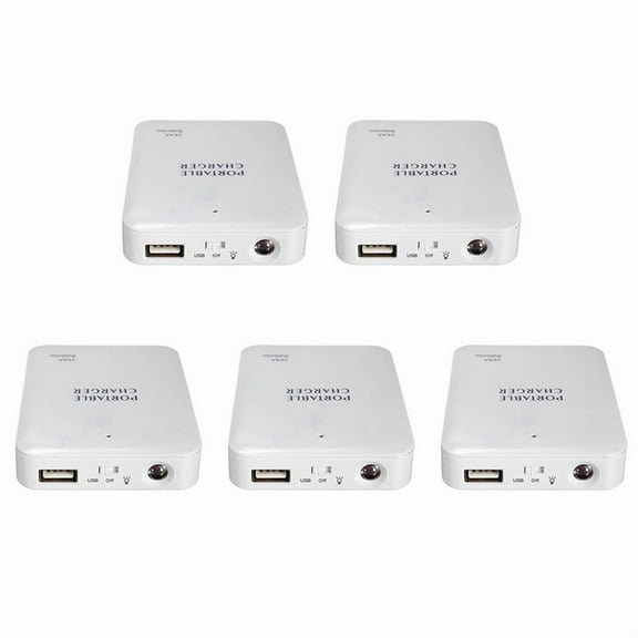 5X Portable USB Power Bank Charger Battery External Packing Box Battery Battery Charger Emergency Charger 4X AA White