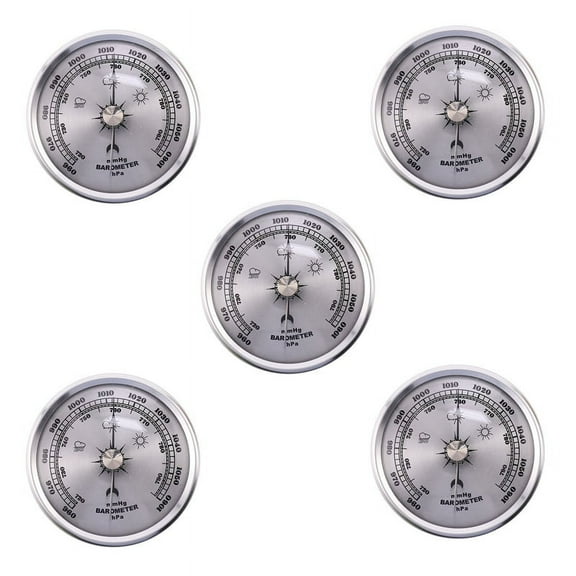 5X Pressure Gauge Metal Wall Hanging Barometer Atmospheric Multifunction Thermometer Hygrometer