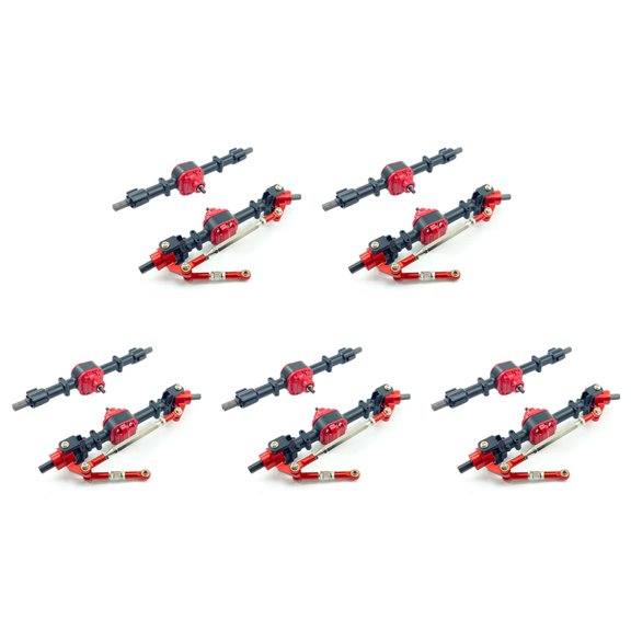 5X RC Car Front & Rear Complete Axle for MN D90 D91 D96 D99S MN90 MN96 MN99 MN99S 1/12 RC Car Upgrade Parts,Black