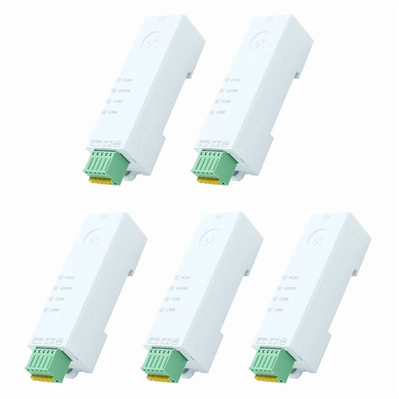 5X RS485 to Ethernet Converter Tiny Size Serial Server -DR134 Support UDP/HTTP/DHCP/DNSP Modbus RTU,5 x RS485 to Ethernet Converter,White
