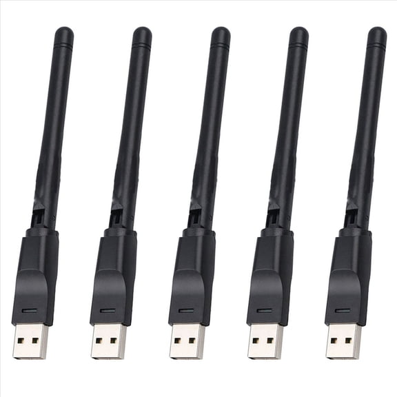 5X RT5370 Wireless Card Portable 2.4G 150Mbps USB WiFi Adapter Wifi Antenna USB WiFi Receiver for PC and TV Box,5 x USB wireless card,Black