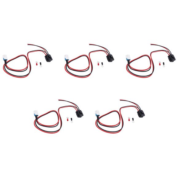 5X Radio Power Cord Cable for FT-450 FT-991 -480 IC-7000 IC-7600,5x Radio Power Cable,Black&Red