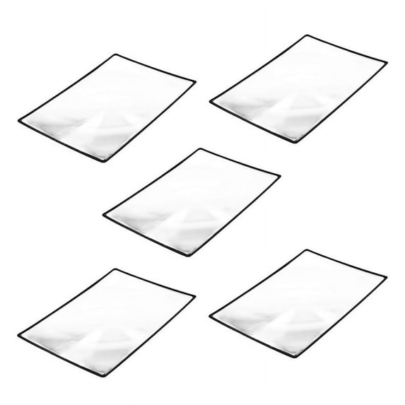 5X Reading Support Sheet Magnifier Magnifying Glass 3-Zoom Black,5 x PVC magnifier sheet,Black
