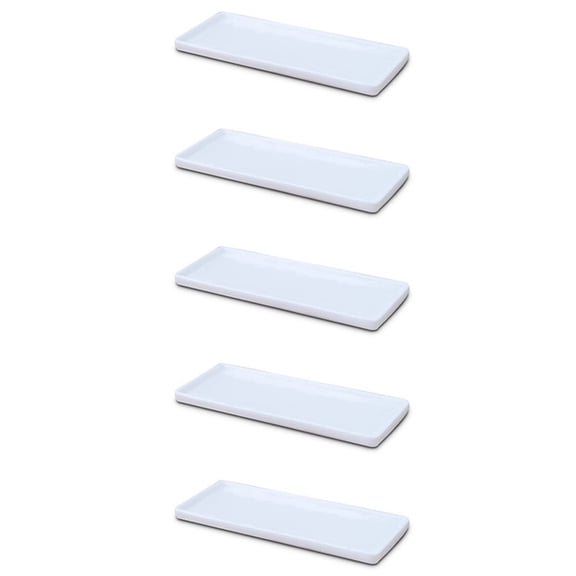 5X Rectangular Ceramic Tray Plate White Porcelain Rectangular Plate Mouthwash Cup Tray Bathroom Living Storage Tray