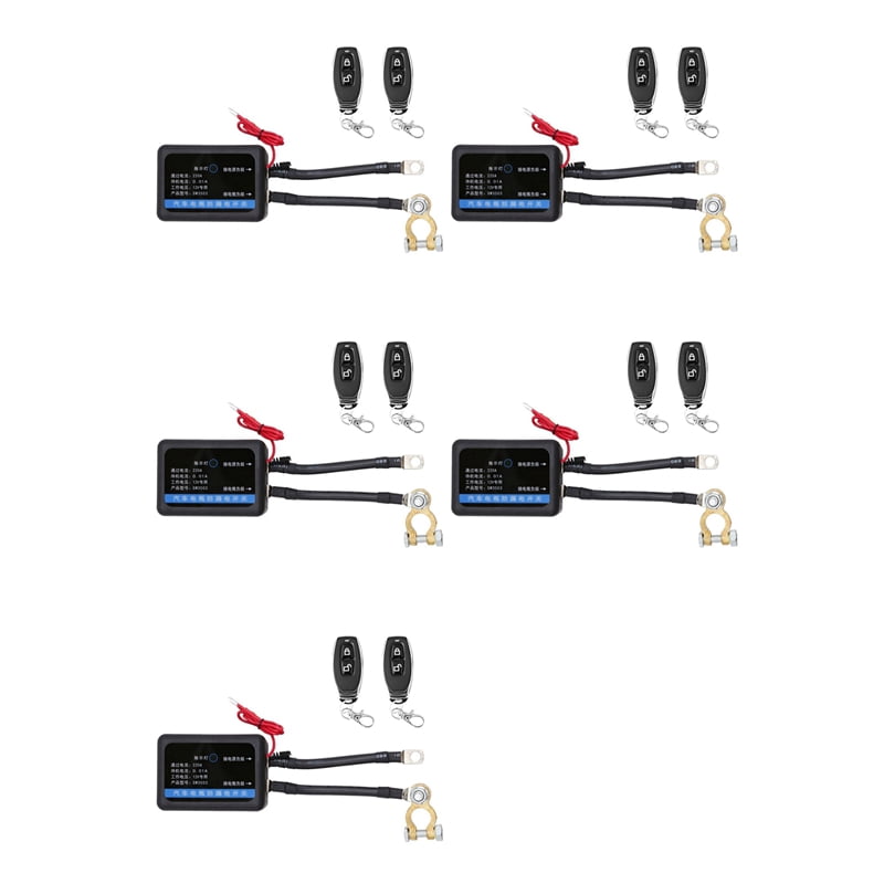 5X Remote Battery Disconnect Switch 12V 260A Kill Switch Automatic Power Off Prevent Battery Drain with Remote Car,C