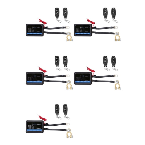 5X Remote Battery Disconnect Switch 12V 260A Kill Switch Automatic Power Off Prevent Battery Drain with Remote Car,C