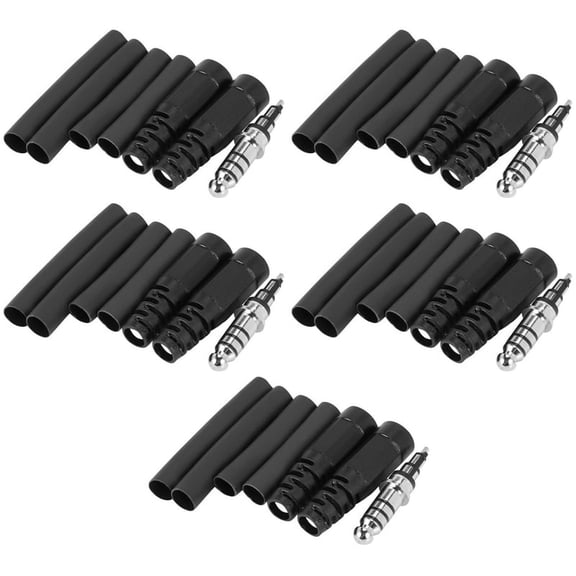 5X Replacement Helicopter Plug Headset Adapter U-174 / U Type A Solder for Helicopter Headset