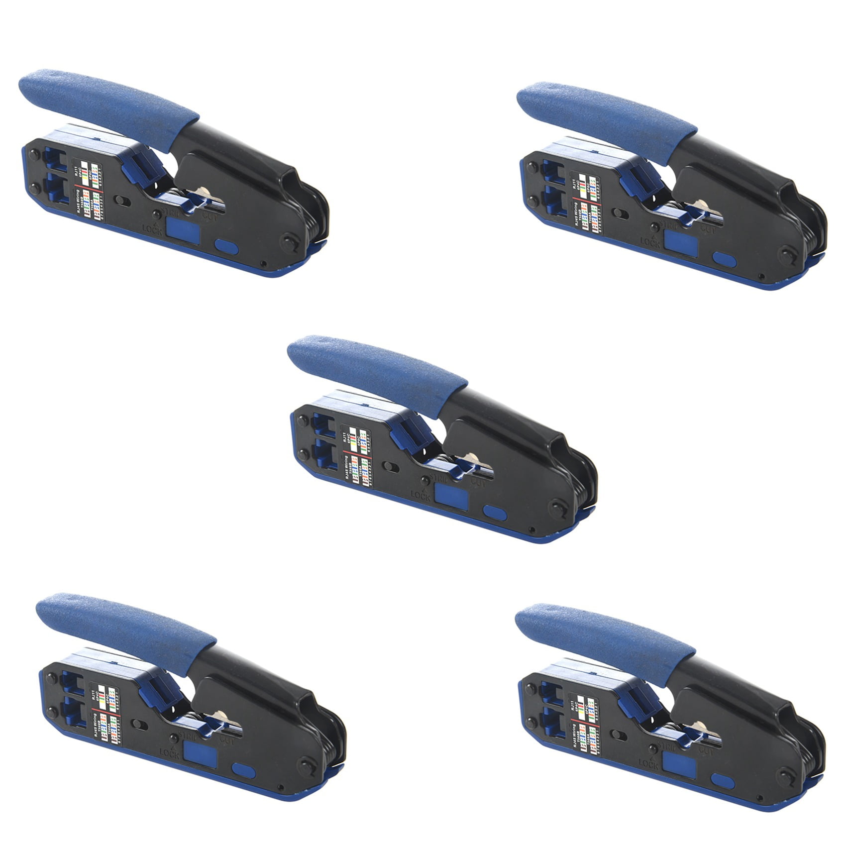 5X Rj45 Tool Network Crimper Cable Stripping Plier Stripper for Rj45