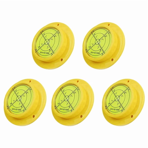 5X Round Bubble Level, 90X17mm High Circular Spirit Level with 3 Mounting Holes, Measuring Instrument Tool