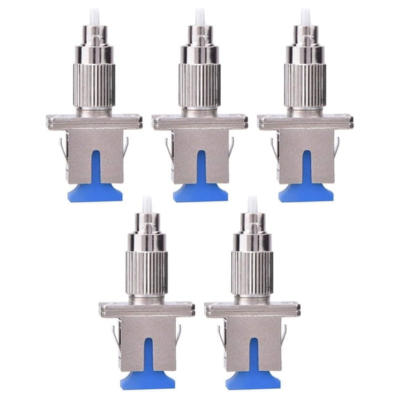 5X -SC Single Mode Coupler Hybrid Converter Fiber Optic Adapter for Male to SC Female