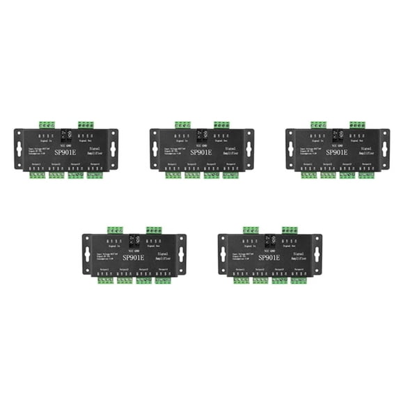5X SP901E LED Pixel SPI Signal Amplifier Repeater Addressable LED Strip and Dream Color Programmable LED Panel