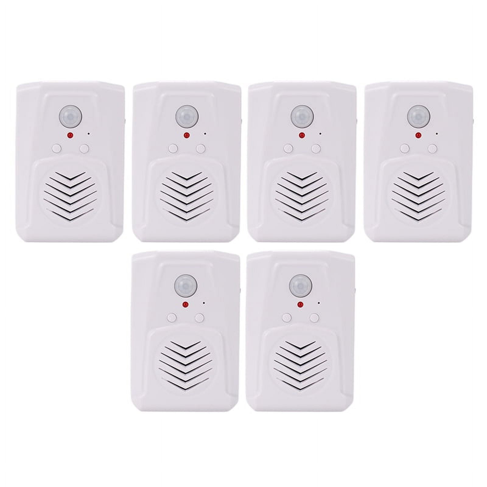 5X Sensor Motion Door Bell Switch MP3 Infrared Doorbell Wireless PIR Motion Sensor Voice Prompter Welcome Entry Alarm,5 * Audio Doorbell,White