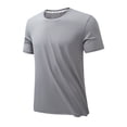 thumbnail image 1 of 5X Shirts in Mens Plus Size M-5X Short Sleeve Big and Tall T-Shirts Athletic Workout Casual Solid Crewneck Pullover Slim-Fit Basic Tees Tops, 1 of 6