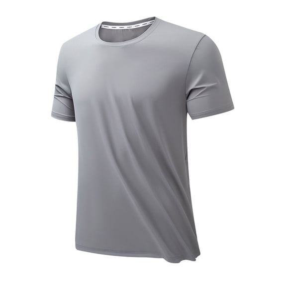 5X Shirts in Mens Plus Size M-5X Short Sleeve Big and Tall T-Shirts Athletic Workout Casual Solid Crewneck Pullover Slim-Fit Basic Tees Tops