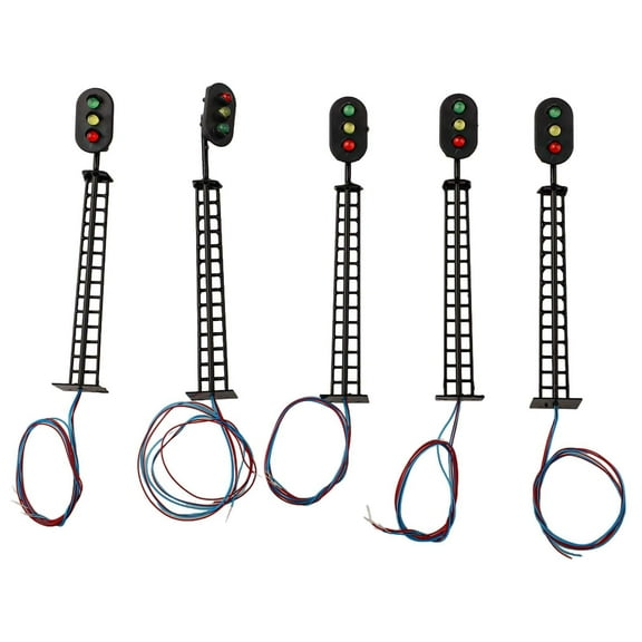5X Signal Lamp HO Scale Model Train Railroad Signals 2/3 pedestrian lamp