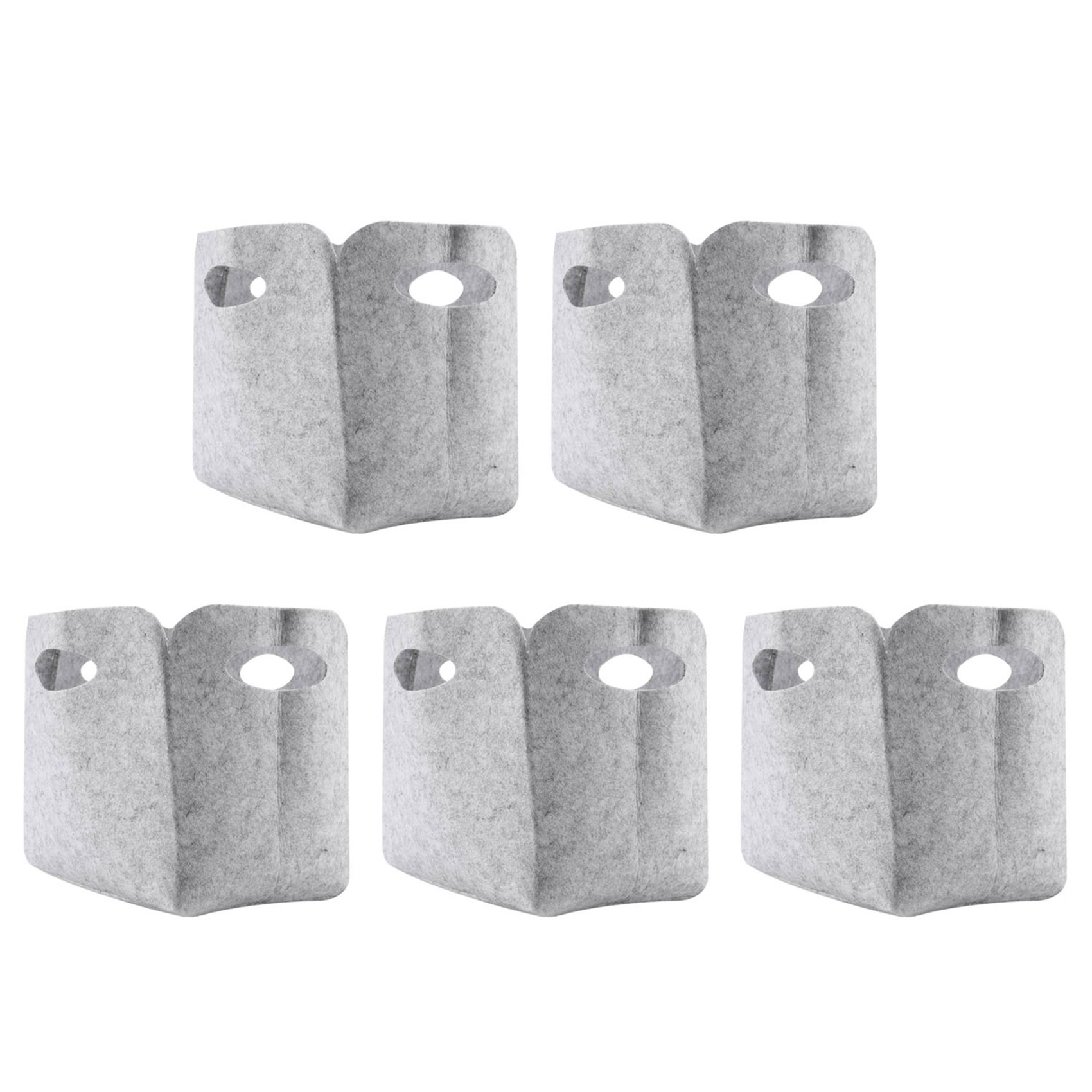 5X Simple Felt Fabric Storage Basket Cute Design Convenient Folding Box